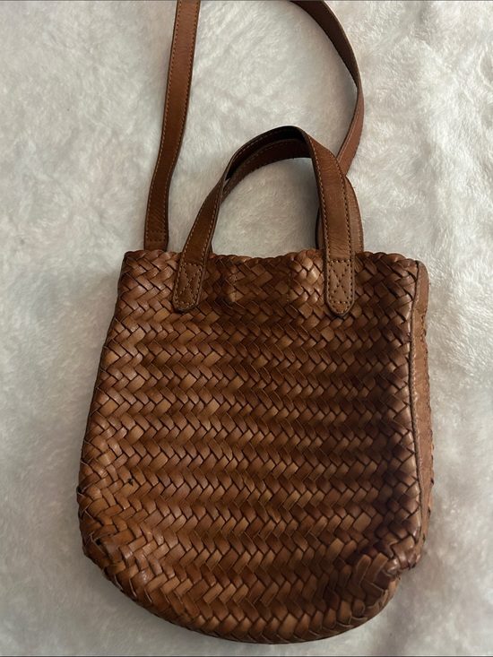 Madewell Handbags - Madewell Woven Leather Crossbody Bag - Brown